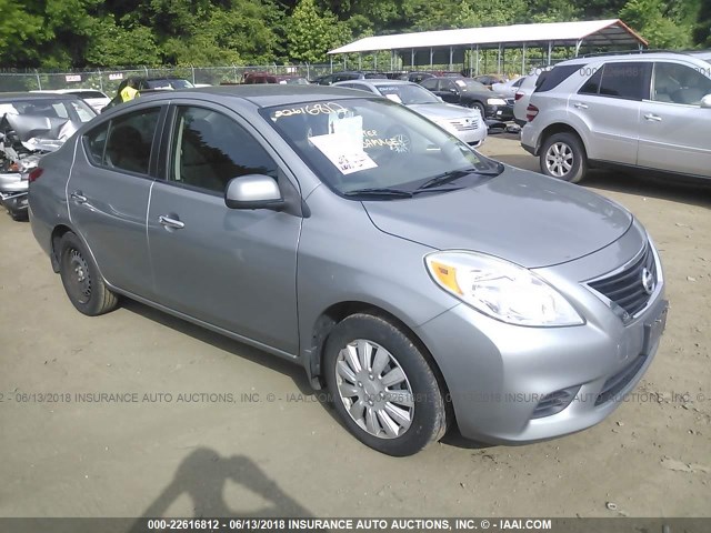 3N1CN7AP3CL915616 - 2012 NISSAN VERSA S/SV/SL SILVER photo 1