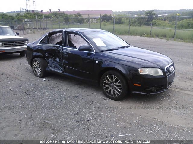 WAUDF78E58A164243 - 2008 AUDI A4 2.0T QUATTRO BLACK photo 1