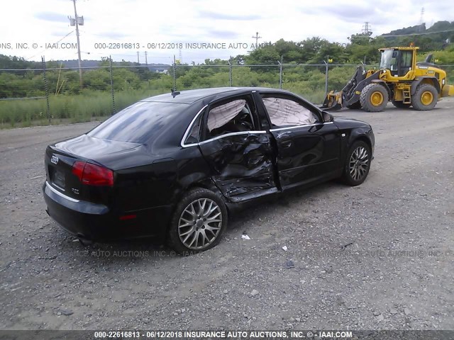 WAUDF78E58A164243 - 2008 AUDI A4 2.0T QUATTRO BLACK photo 4