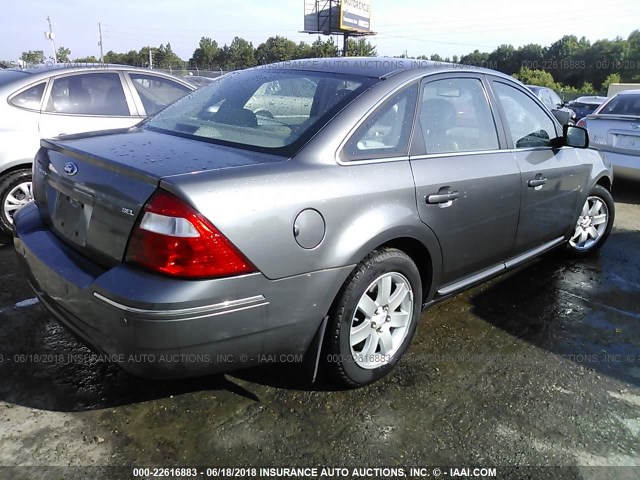 1FAHP24156G173449 - 2006 FORD FIVE HUNDRED SEL GRAY photo 4