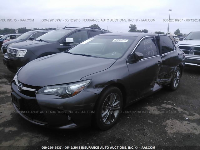 4T1BF1FK0FU037567 - 2015 TOYOTA CAMRY LE/XLE/SE/XSE GRAY photo 2