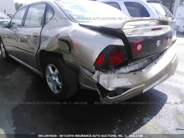 2G1WH52K259345163 - 2005 CHEVROLET IMPALA LS GOLD photo 6