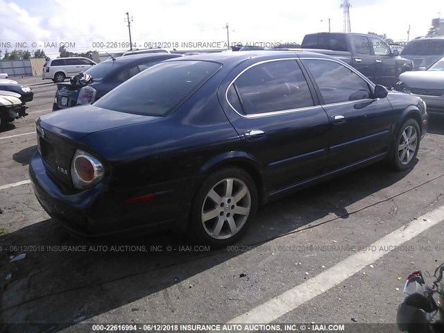 JN1DA31D82T432180 - 2002 NISSAN MAXIMA GLE/GXE/SE BLUE photo 4