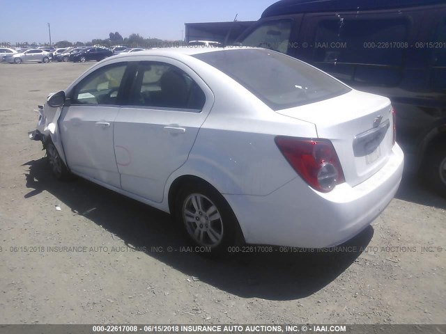 1G1JC5SG0D4230678 - 2013 CHEVROLET SONIC LT WHITE photo 3