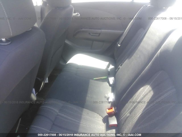 1G1JC5SG0D4230678 - 2013 CHEVROLET SONIC LT WHITE photo 8