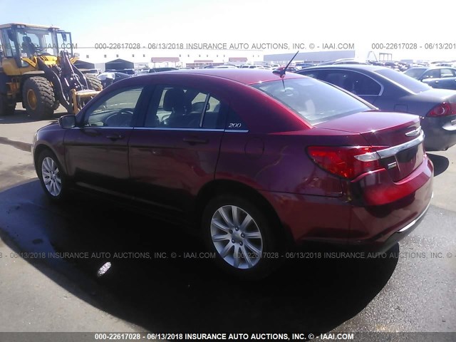 1C3CCBBG6CN272252 - 2012 CHRYSLER 200 TOURING MAROON photo 3