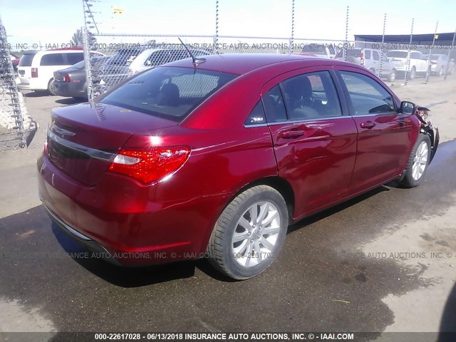 1C3CCBBG6CN272252 - 2012 CHRYSLER 200 TOURING MAROON photo 4