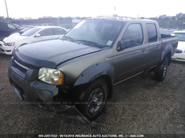 1N6ED27T62C362662 - 2002 NISSAN FRONTIER CREW CAB XE/CREW CAB SE BEIGE photo 2