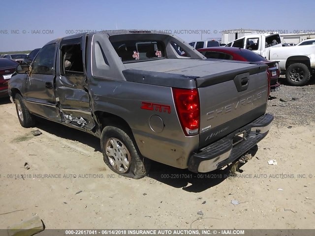 3GNEC13T63G238497 - 2003 CHEVROLET AVALANCHE C1500 SILVER photo 3