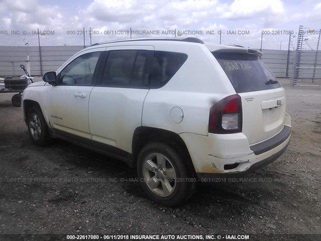 1C4NJCBA4ED594330 - 2014 JEEP COMPASS SPORT WHITE photo 3