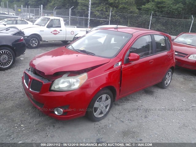 KL2TD66E09B656873 - 2009 PONTIAC G3 RED photo 2