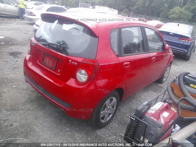 KL2TD66E09B656873 - 2009 PONTIAC G3 RED photo 4