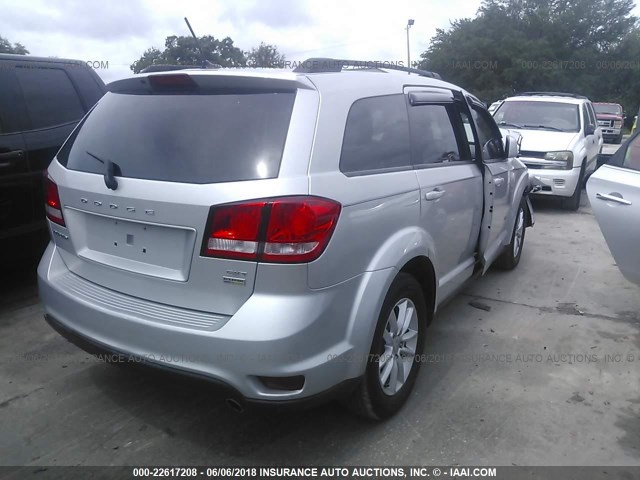 3C4PDCBGXDT571146 - 2013 DODGE JOURNEY SXT SILVER photo 4