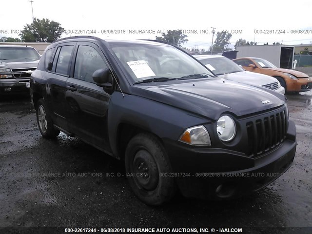 1J8FT47088D733943 - 2008 JEEP COMPASS SPORT BLACK photo 1