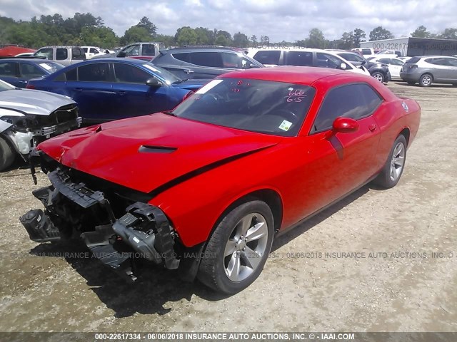 2C3CDZAG6FH783450 - 2015 DODGE CHALLENGER SXT RED photo 2