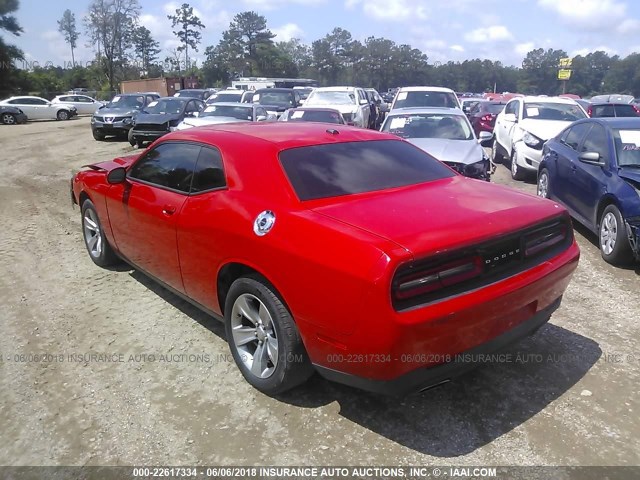 2C3CDZAG6FH783450 - 2015 DODGE CHALLENGER SXT RED photo 3