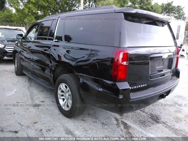 1GNSCHKC7JR124048 - 2018 CHEVROLET SUBURBAN C1500 LT BLACK photo 3