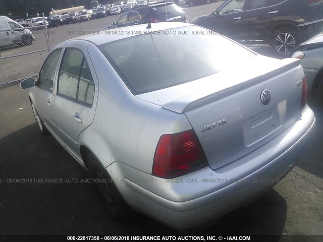 3VWPE69M83M193716 - 2003 VOLKSWAGEN JETTA WOLFSBURG 银色 照片 3
