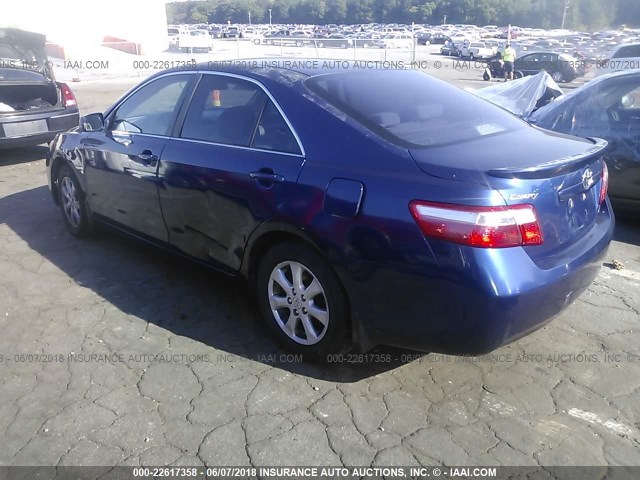 4T1BE46K17U123587 - 2007 TOYOTA CAMRY NEW GENERAT CE/LE/XLE/SE BLUE photo 3