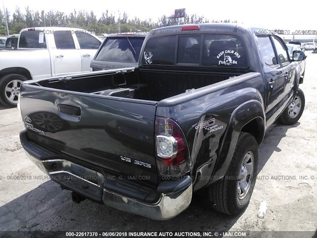 3TMLU42NX9M025001 - 2009 TOYOTA TACOMA DOUBLE CAB ნაცრისფერი ფოტო 4