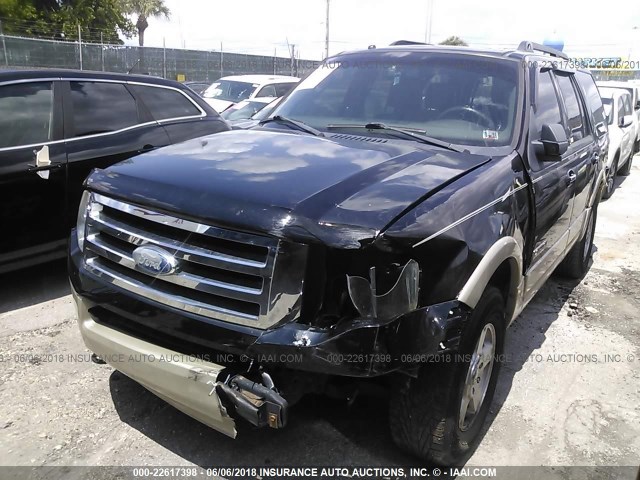 1FMFU18528LA30756 - 2008 FORD EXPEDITION EDDIE BAUER შავი ფოტო 2