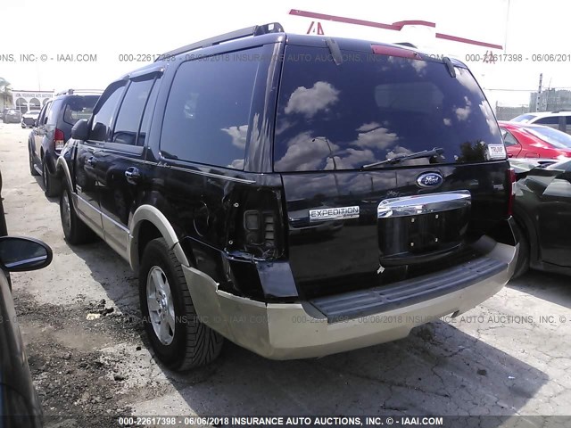 1FMFU18528LA30756 - 2008 FORD EXPEDITION EDDIE BAUER შავი ფოტო 3