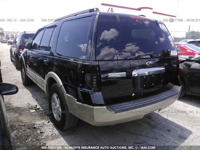 1FMFU18528LA30756 - 2008 FORD EXPEDITION EDDIE BAUER BLACK photo 3