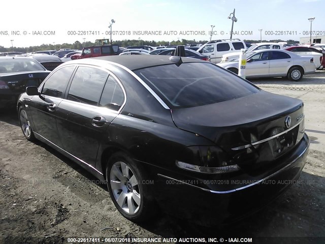 WBAHN83537DT69199 - 2007 BMW 750 BLACK photo 3