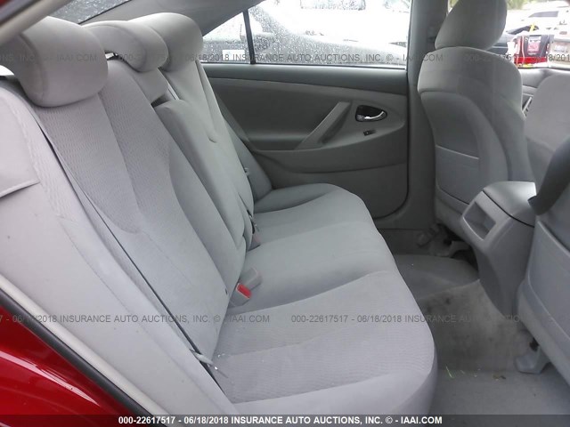 4T1BF3EK7AU097660 - 2010 TOYOTA CAMRY SE/LE/XLE RED photo 8
