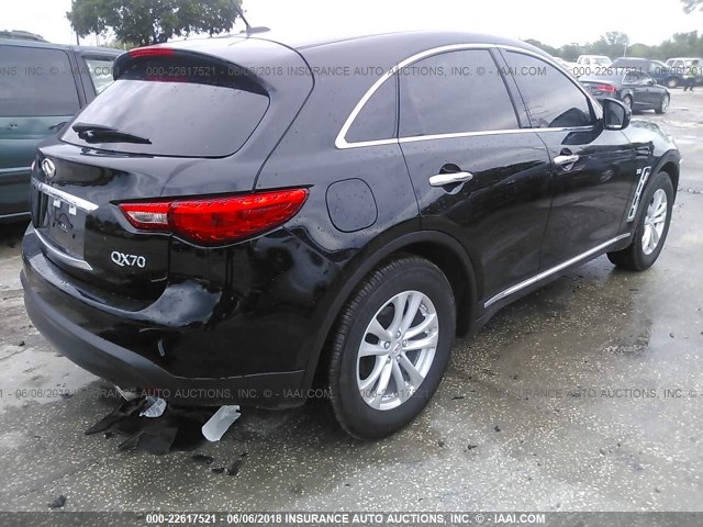 JN8CS1MU4HM142693 - 2017 INFINITI QX70 BLACK photo 4