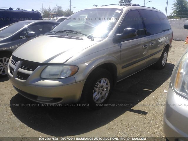 1B4GP44342B578936 - 2002 DODGE GRAND CARAVAN SPORT Champagne photo 2