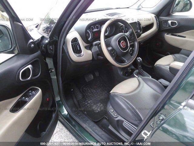 ZFBCFACH6EZ021489 - 2014 FIAT 500L LOUNGE GREEN photo 6