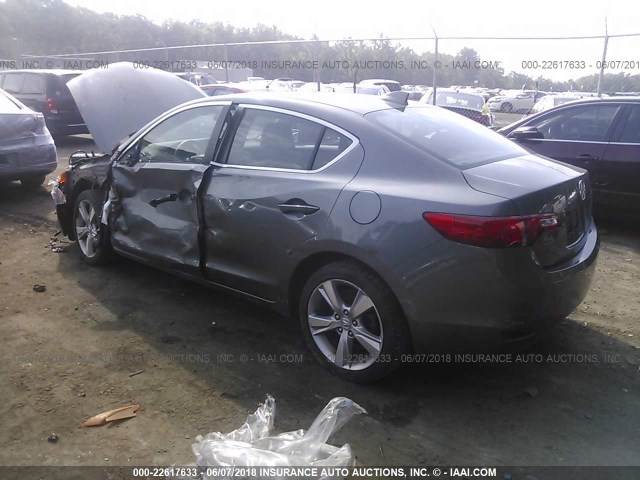 19VDE1F3XEE008706 - 2014 ACURA ILX 20 GRAY photo 3