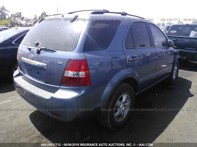 KNDJD736075733647 - 2007 KIA SORENTO EX/LX Light Blue photo 4