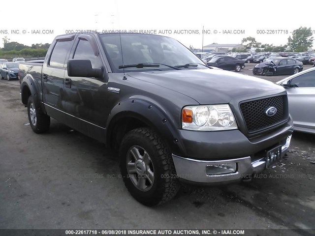 1FTPW14504KC67982 - 2004 FORD F150 SUPERCREW GRAY photo 1