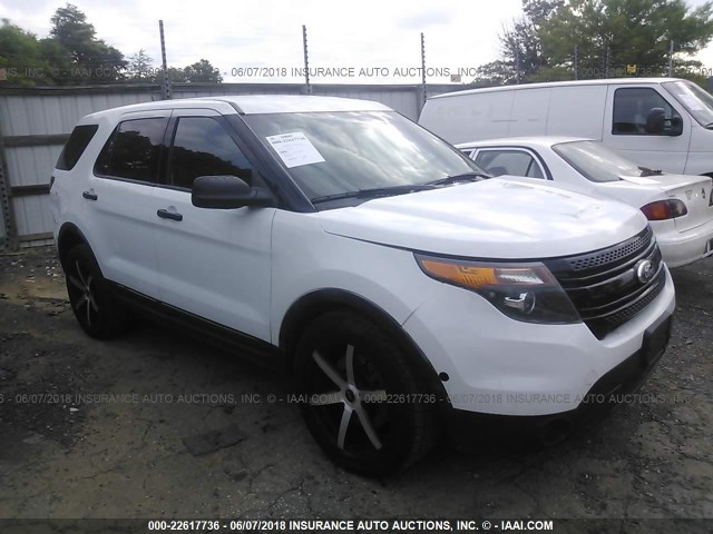 1FM5K8ARXFGC16624 - 2015 FORD EXPLORER POLICE INTERCEPTOR WHITE photo 1