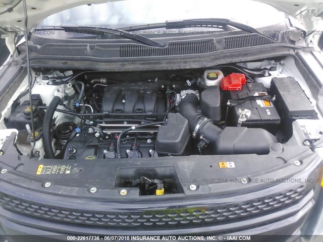 1FM5K8ARXFGC16624 - 2015 FORD EXPLORER POLICE INTERCEPTOR WHITE photo 10