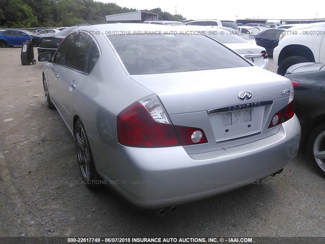 JNKBY01E26M207520 - 2006 INFINITI M45 SPORT SILVER photo 3