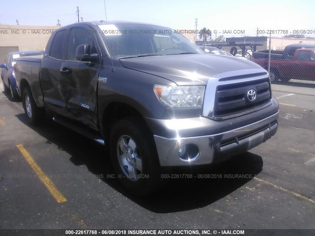 5TFUY5F11CX216801 - 2012 TOYOTA TUNDRA DOUBLE CAB SR5 GRAY photo 1