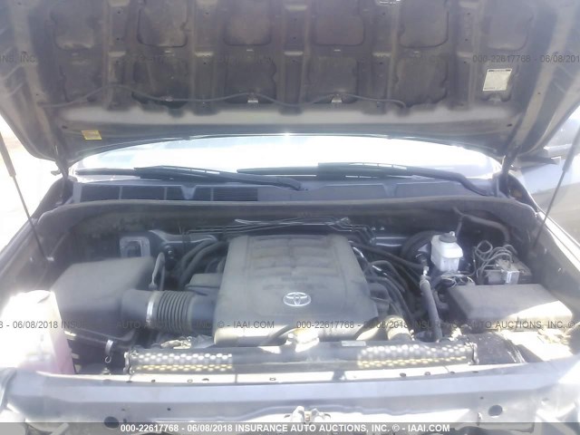 5TFUY5F11CX216801 - 2012 TOYOTA TUNDRA DOUBLE CAB SR5 GRAY photo 10