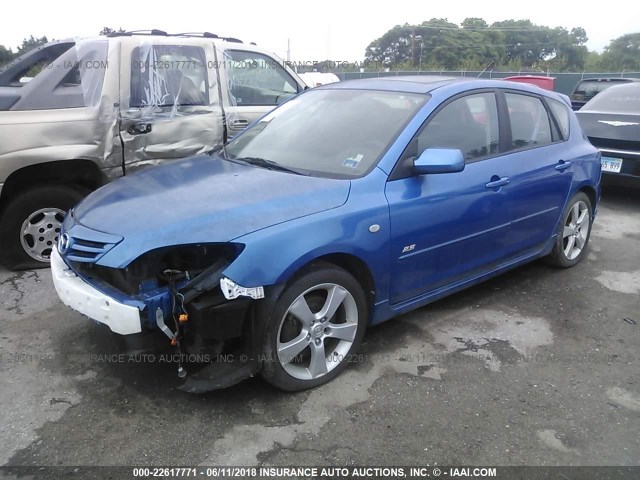 JM1BK343351230979 - 2005 MAZDA 3 HATCHBACK BLUE photo 2