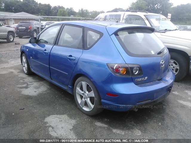 JM1BK343351230979 - 2005 MAZDA 3 HATCHBACK BLUE photo 3