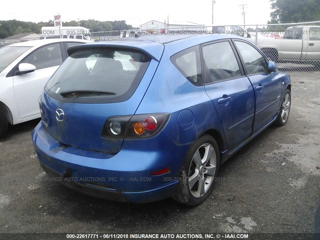 JM1BK343351230979 - 2005 MAZDA 3 HATCHBACK BLUE photo 4