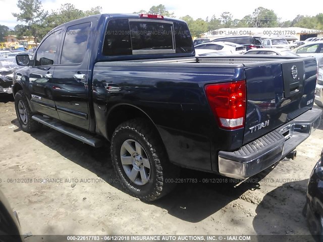 1N6BA07B07N200951 - 2007 NISSAN TITAN XE/SE/LE BLUE photo 3