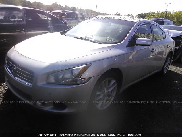 1N4AA5AP0BC809919 - 2011 NISSAN MAXIMA S/SV SILVER photo 2