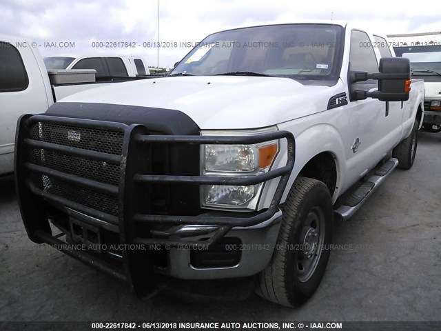 1FT8W3BT5CEC45135 - 2012 FORD F350 SUPER DUTY WHITE photo 2