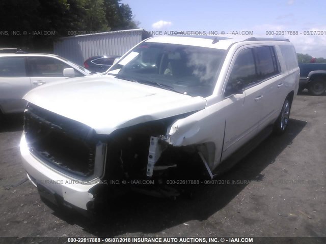 1GKS2JKJ2FR309301 - 2015 GMC YUKON XL DENALI WHITE photo 2