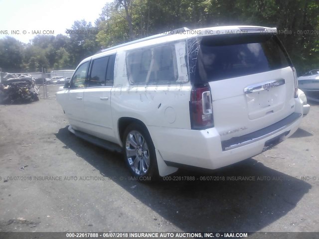 1GKS2JKJ2FR309301 - 2015 GMC YUKON XL DENALI WHITE photo 3