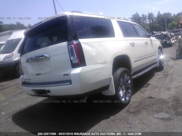 1GKS2JKJ2FR309301 - 2015 GMC YUKON XL DENALI WHITE photo 4