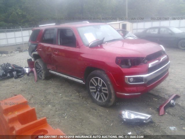 JTEBU5JR9G5338061 - 2016 TOYOTA 4RUNNER SR5 PREM/LTDL/TRAIL/TRD Czerwony zdjęcie 1